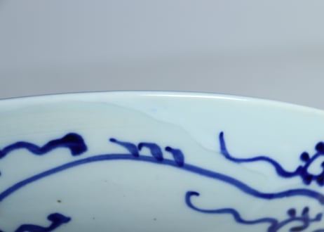 明治前期紙刷微塵唐草尺3寸皿①