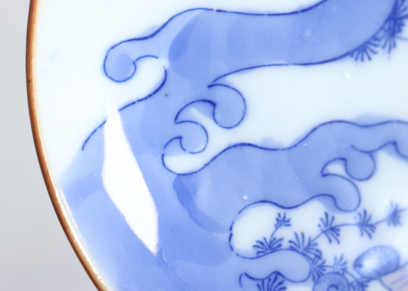 明治後期~大正銅判波に貝図小皿 | 吉祥寺PukuPuku