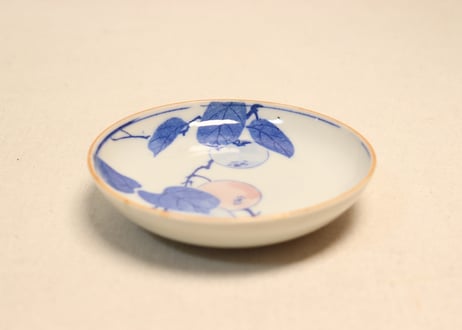明治後期～大正銅判柿図小皿