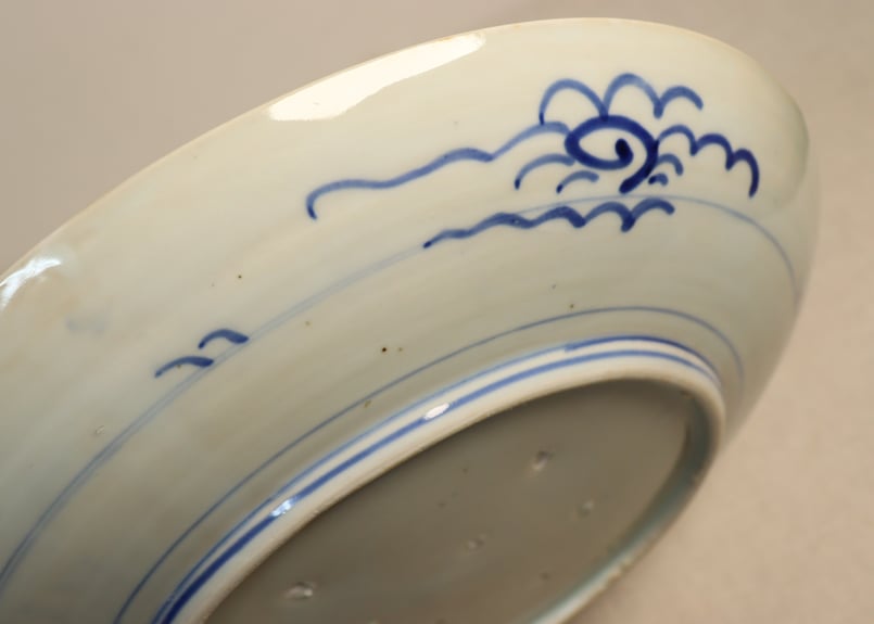 明治前期染付牡丹図尺2寸皿 フリモノ | 吉祥寺PukuPuku