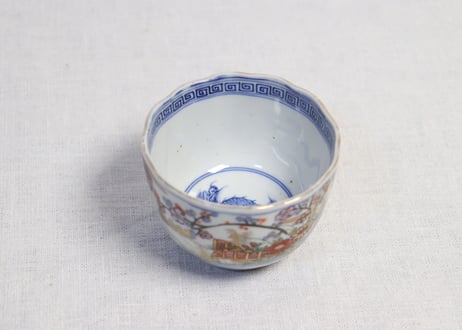 幕末～明治　変わり窯印　楼閣風景図　染め付け小鉢　向付け　五客 CATEGORY 色絵 | 吉祥寺PukuPuku