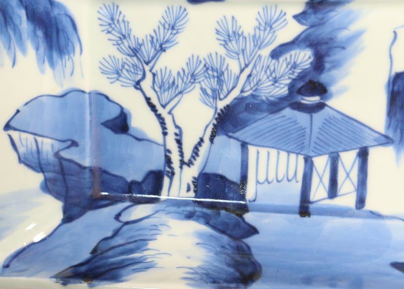 江戸幕末染付山水図長皿 | 吉祥寺PukuPuku