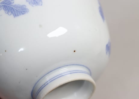 明治後期～大正銅判鼠大根図蓋茶碗①