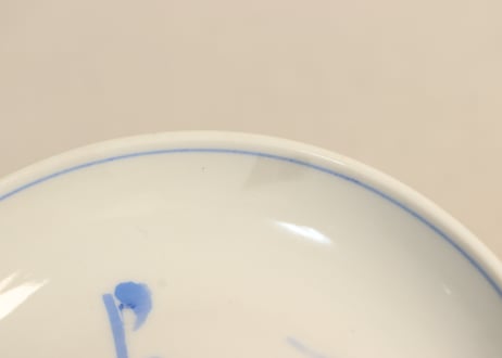 大正～昭和戦前染付梅図小皿①濃いめ