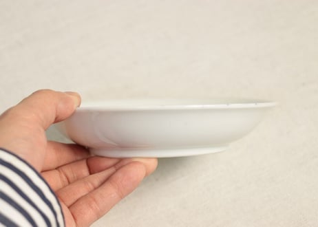 明治後期~大正染付秋海棠図5寸深皿