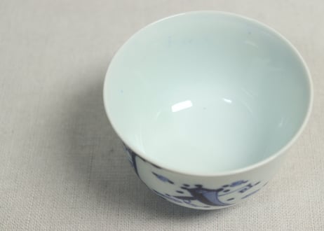 明治後期～大正染付宝尽くし図つぼ碗