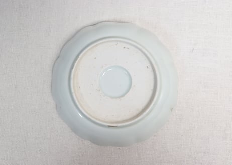 江戸幕末染付流水に菊図なます皿