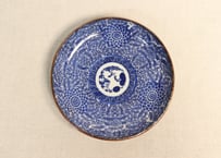 明治前期紙刷牡丹図５寸皿