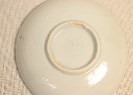 江戸後期染付寿文字と蝙蝠図豆皿②フリモノ