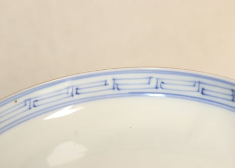 明治前期色絵梅図蓋茶碗