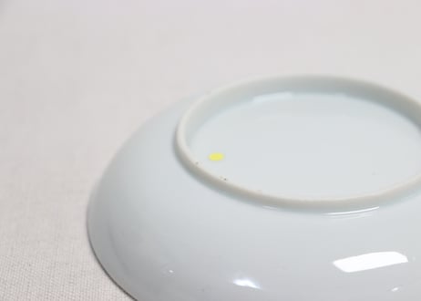 明治後期～大正銅判蛤図5寸皿②高台窯傷