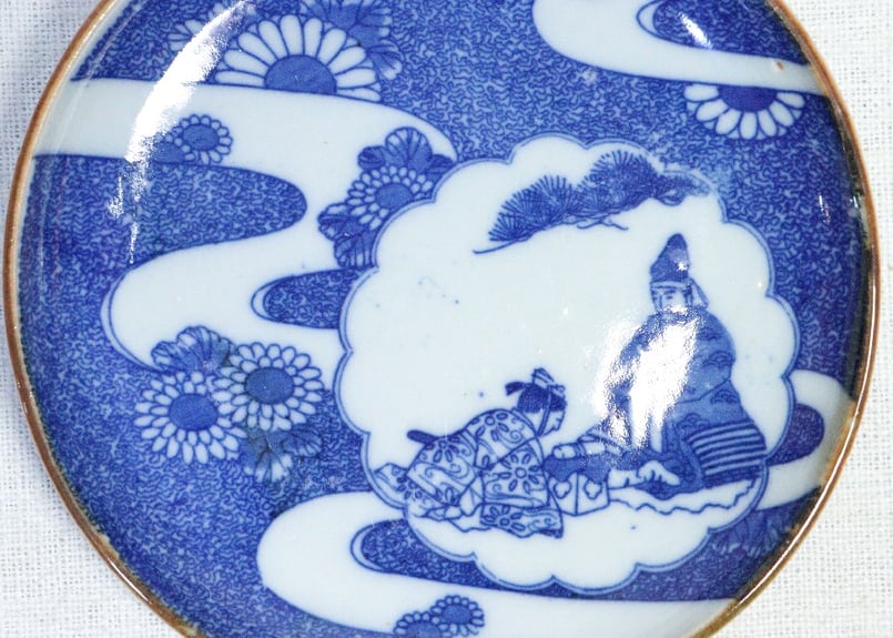 明治時代 安珍銅 夫婦岩図 飾り皿 明治時代 安珍銅 夫婦岩図 飾り皿