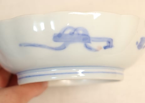明治前期色絵紫陽花図なます皿