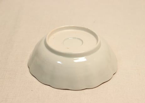 江戸幕末色絵牡丹と蝶図なます皿①