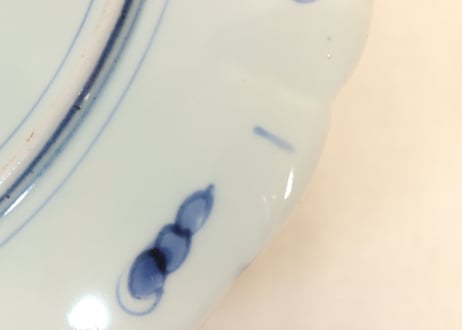 江戸後期色絵秋海棠図7寸皿