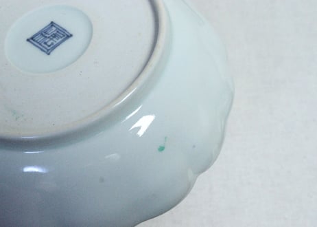 江戸後期色絵芭蕉と麒麟図なます皿　5客組