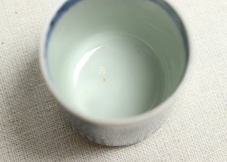 江戸幕末染付微塵唐草図のぞき