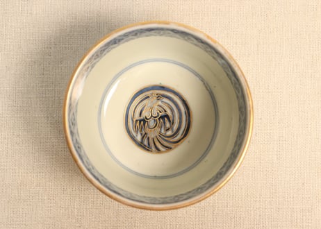 明治前期色絵獅子と鳳凰図筒向付