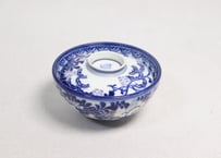 明治前期染付藤図蓋茶碗