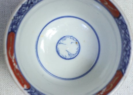 明治前期色絵光背図向付