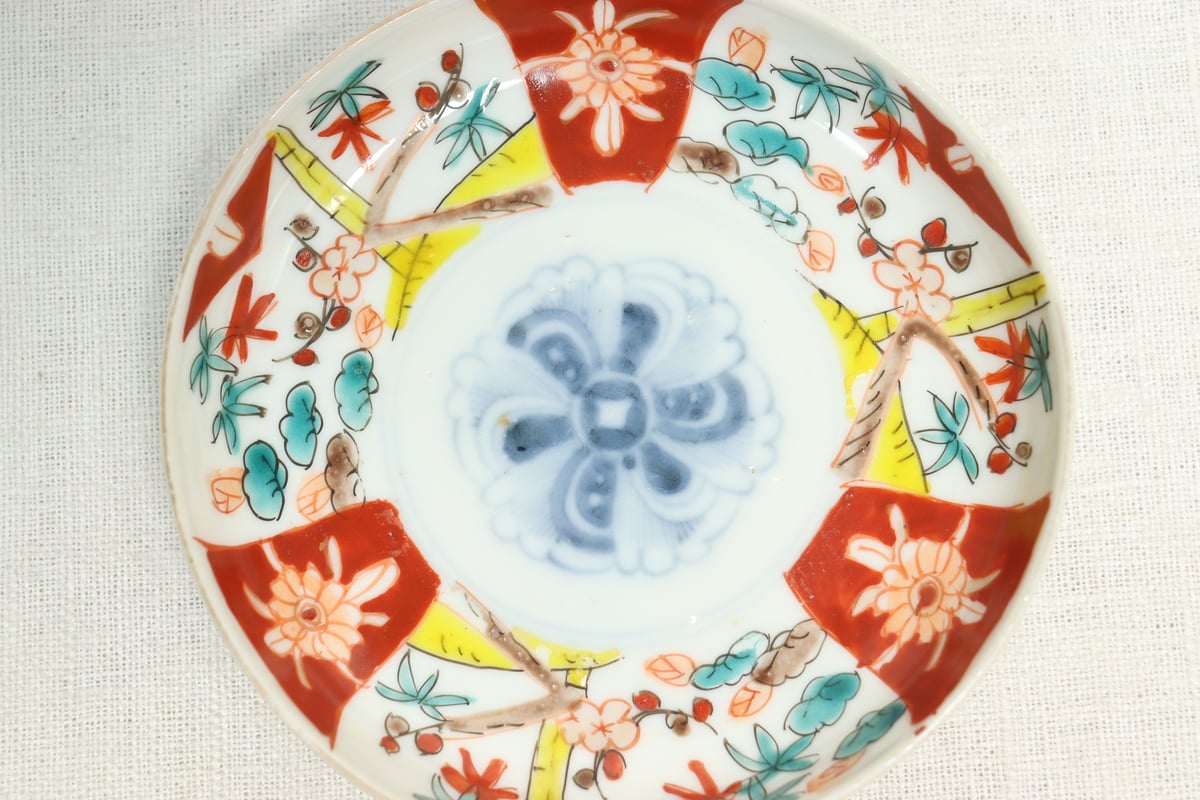 明治前期色絵三方に松竹梅図小皿① | 吉祥寺PukuPuku
