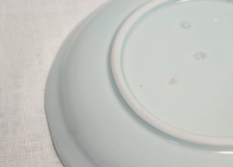 江戸幕末染付氷裂に山水図7寸皿