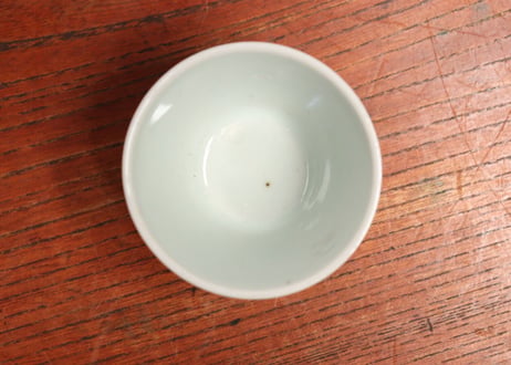 江戸中期染付若松図小猪口 5客組 共箱付