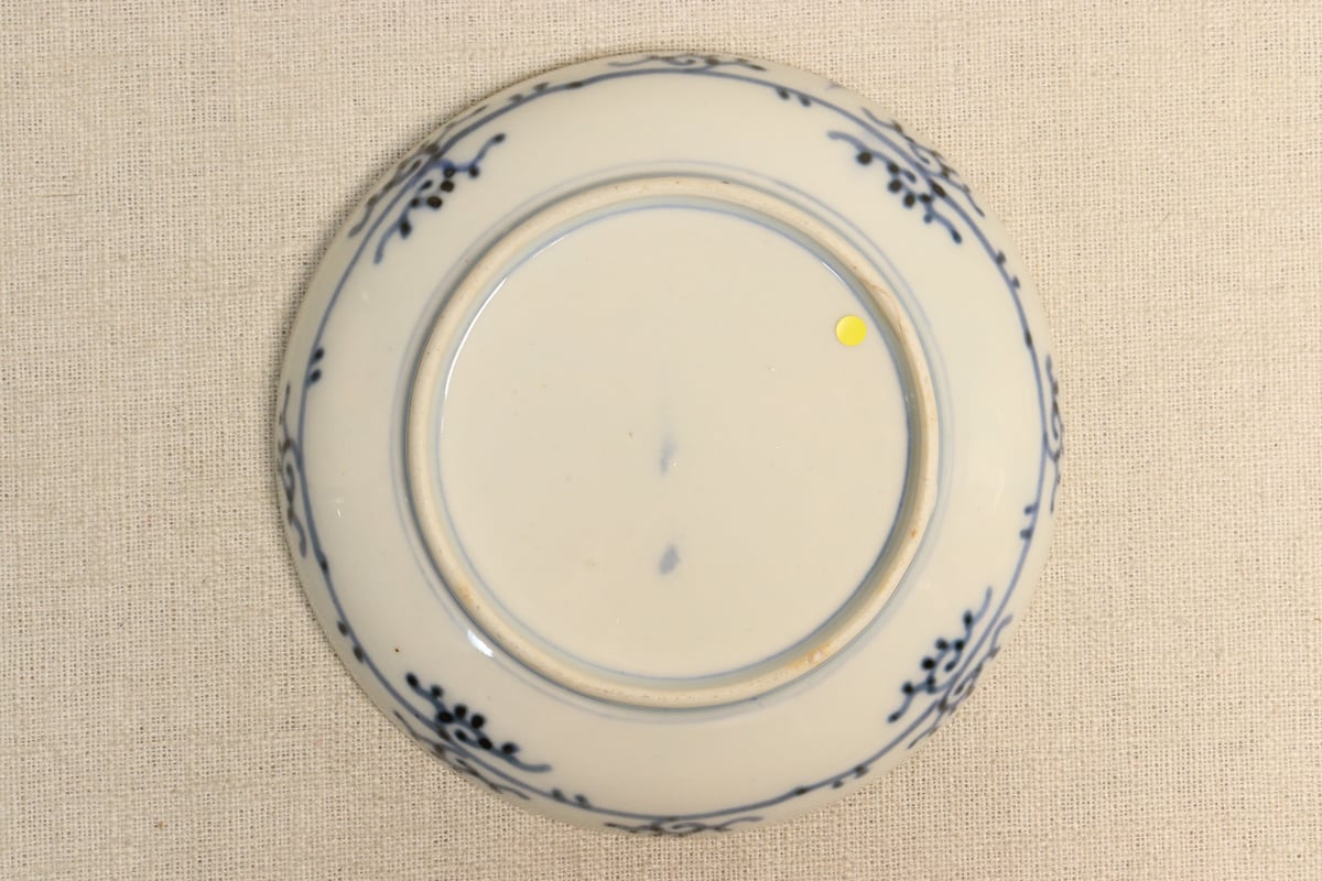 小皿 5枚 色絵 山水 花 江戸 明治 窯傷 小皿 5枚 色絵 山水 花 江戸 明治 窯傷 アンティークサムズ