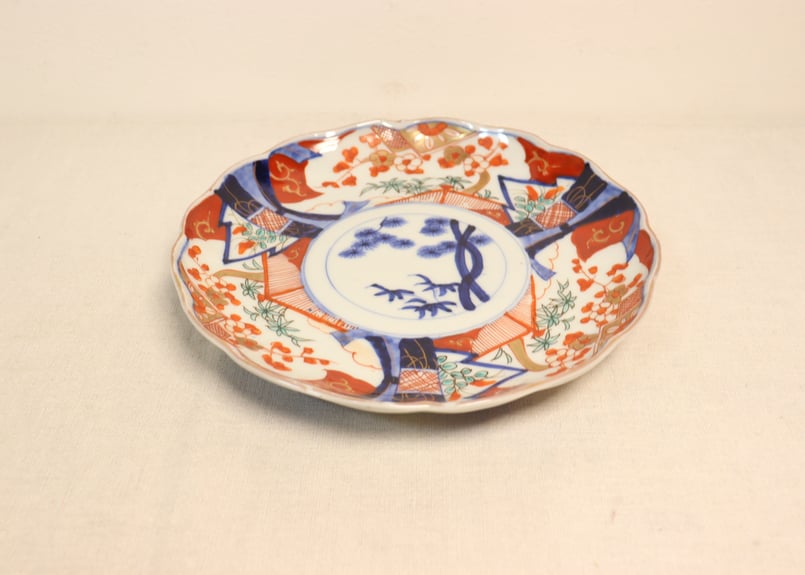 明治前期色絵三方竹梅図7寸皿 色擦れ | 吉祥寺PukuPuku