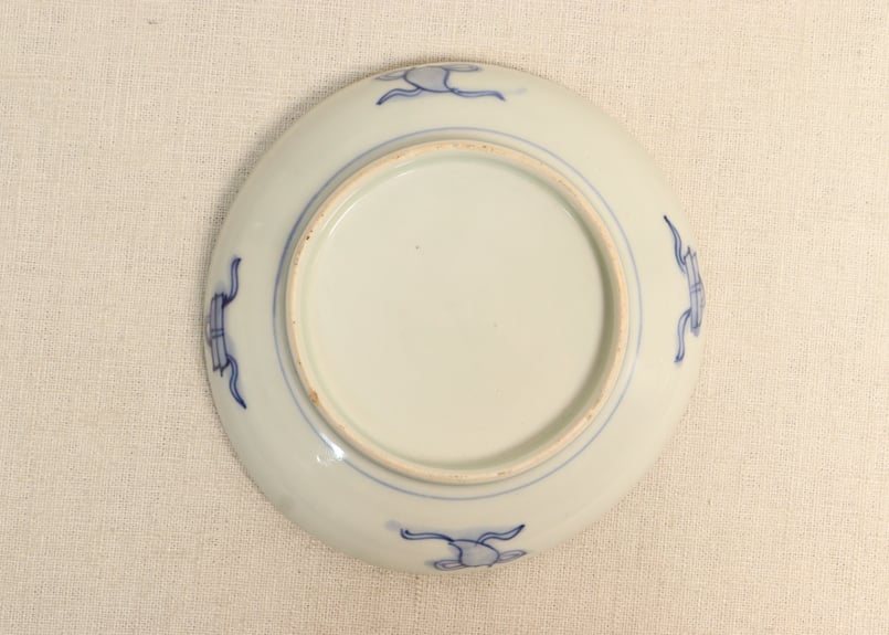 明治～大正時代　蔵春亭久富製磁所　色絵花鳥文貝合皿　5枚　古器を楽しむ 明治～大正時代蔵春亭久富製磁所色絵花鳥文貝合皿5枚古器を楽しむ