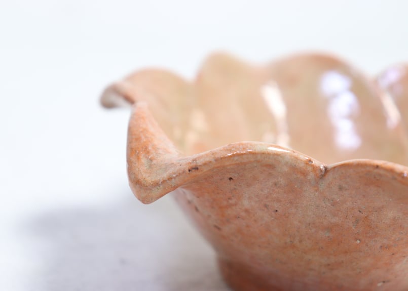 赤楽百合花形向付 共箱付5客組 直し,かたつき | 吉祥寺PukuPuku