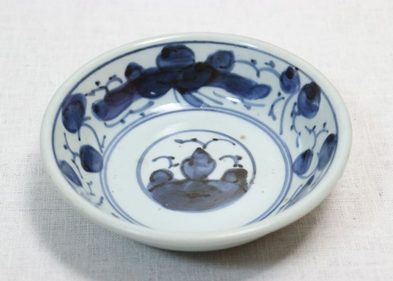 江戸後期青磁染付花図なます皿 | 吉祥寺PukuPuku