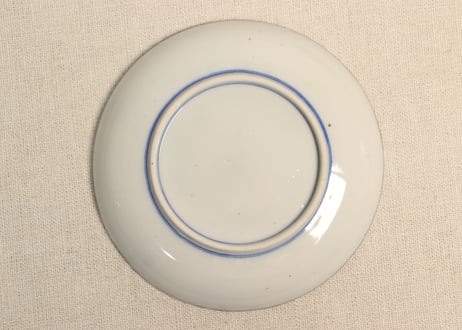 明治後期~大正銅判八方に割絵小皿①薄め