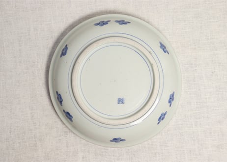 江戸幕末線描き丸窓図8寸浅鉢