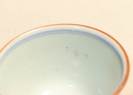 江戸幕末染付山水図向付