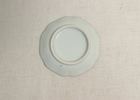 江戸幕末染付三方窓絵図小皿①