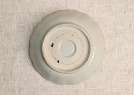 江戸幕末染付鼠大根図なます皿　キズ各種