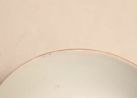 明治前期赤絵金彩草花図蒸茶碗