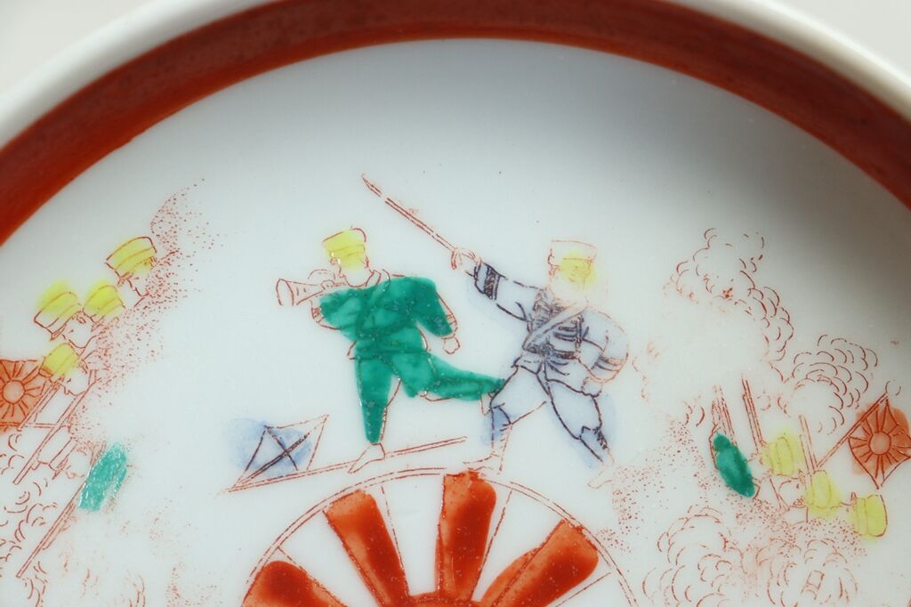 明治後期~大正色絵プリント兵隊図小皿 | 吉祥寺PukuPuku
