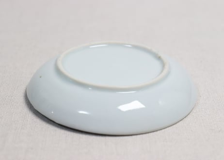 明治後期～大正銅判馬に瓢箪と草花図小皿②かたつき