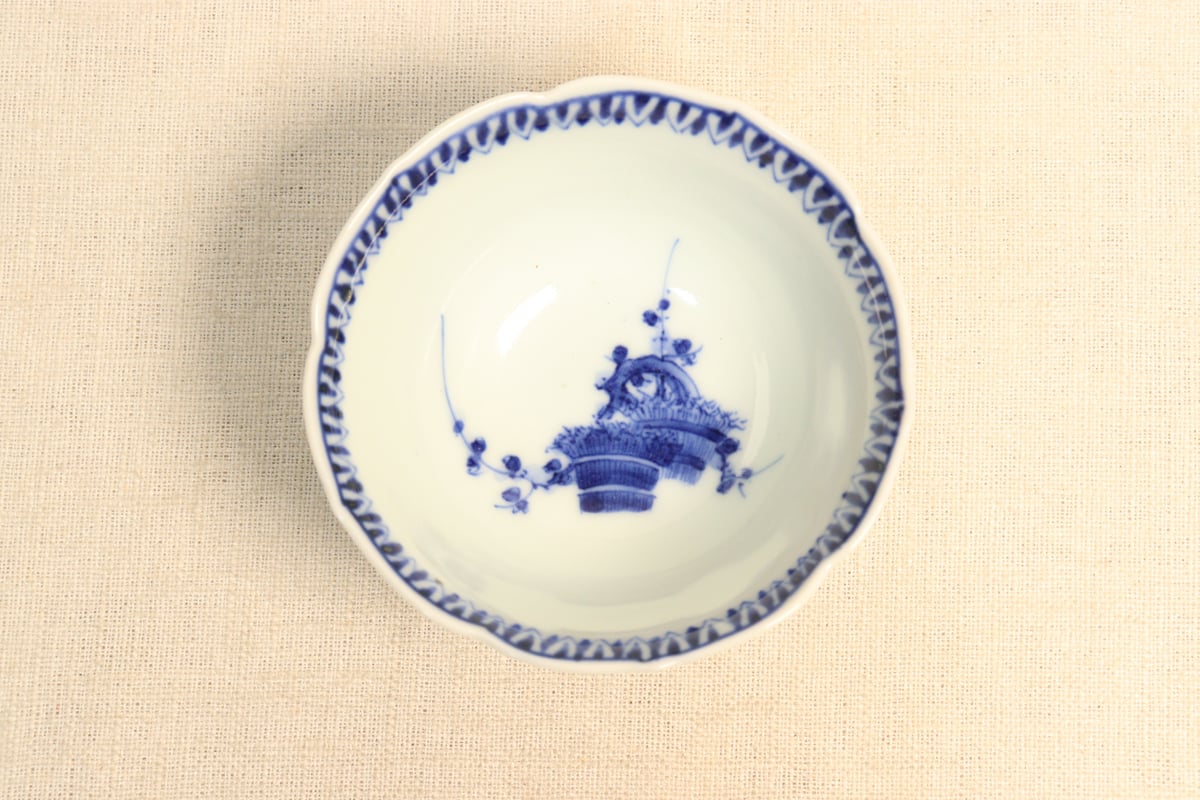 明治後期～大正平戸嘉祥染付芝垣図小鉢 | 吉祥寺PukuPuku