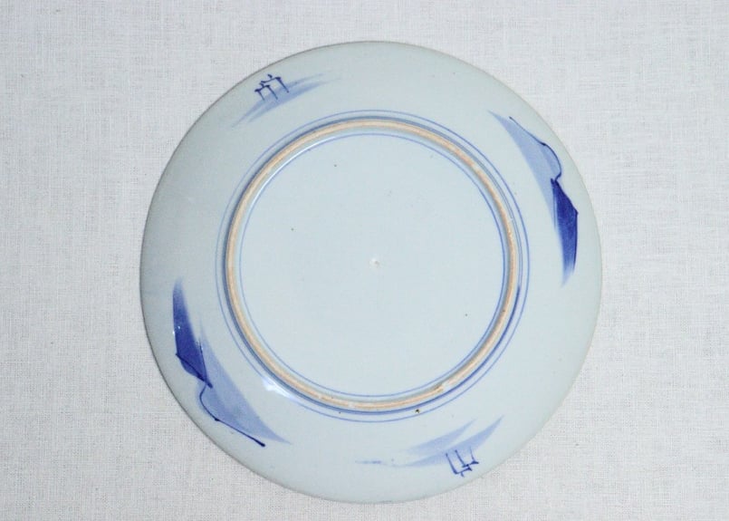 明治前期染付金彩山水図9寸皿① | 吉祥寺PukuPuku 明治前期染付金彩山水図9寸皿① | 吉祥寺PukuPuku