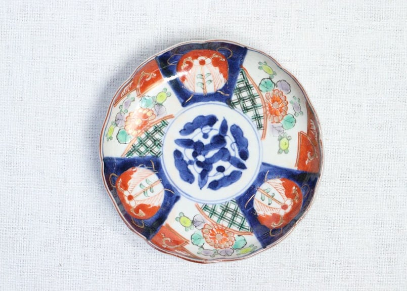 逸品 明治金工 小山製 打出し 高肉菊花千鳥紋様 飾り皿 明治和骨董