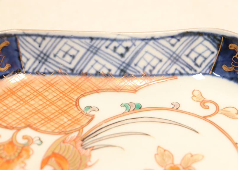 明治前期色絵鳳凰図角皿 | 吉祥寺PukuPuku