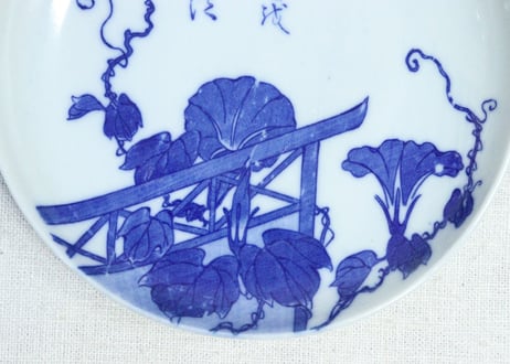 明治後期~大正銅判朝顔図5寸皿