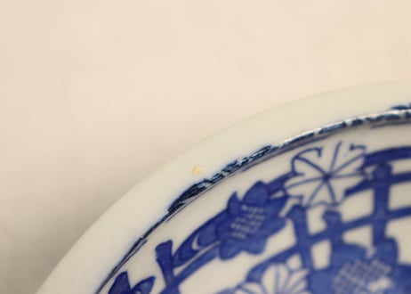 明治後期~大正銅判鹿と紅葉図６寸鉢 少甘手