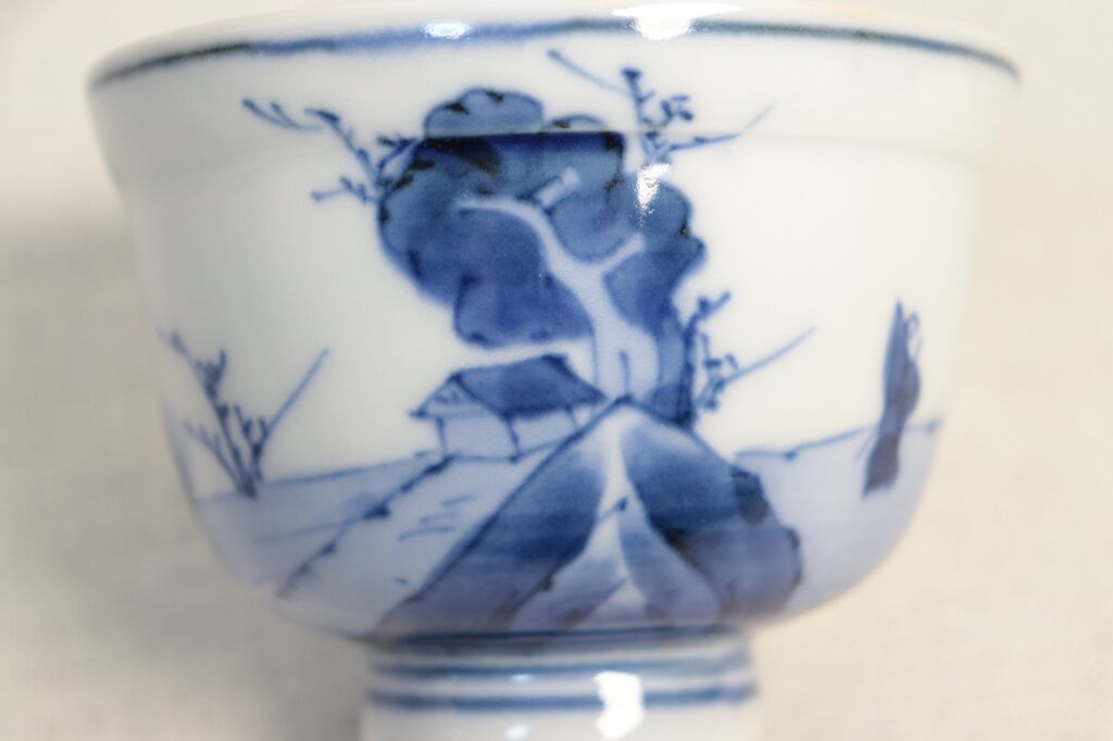 ★大正~昭和初期★　染付山水文小碗　5個組 大正~昭和初期-染付山水文小碗-5個組 - メルカリ