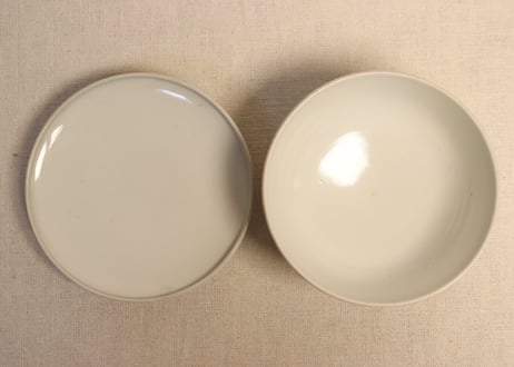 明治前期色絵竹梅と牡丹図蒸茶碗