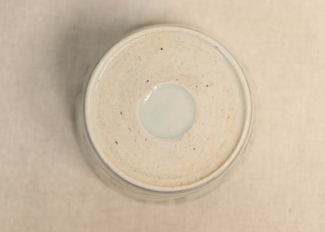 江戸後期染付杉菜に縞図猪口