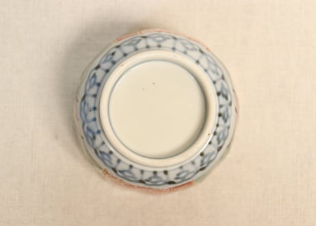 明治前期色絵桜に万年青図通り物向付